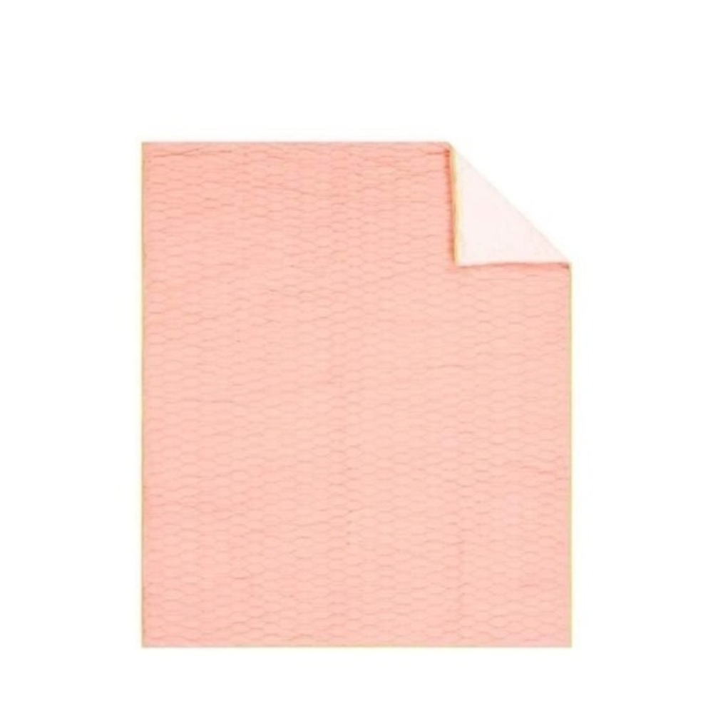 Lululemon Ivivva Pottery Barn‎ Teen Pink Quilted Puff Throw Blanket 50 x 60